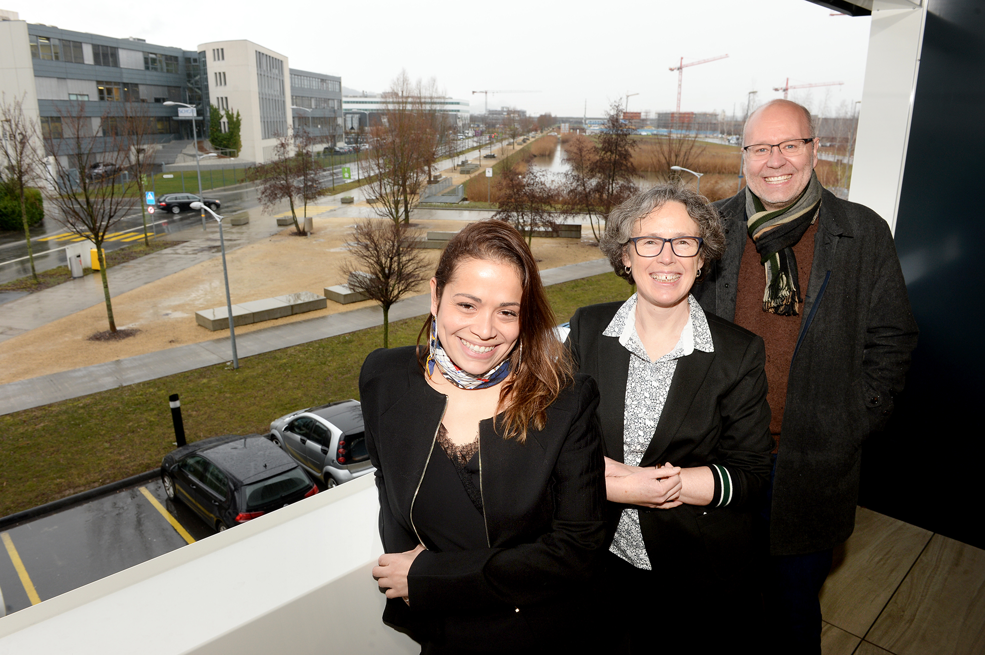 Yverdon, 1er février 2019. Y-PARC, de g à dr: Juliana Pantet, Martha Liley, Markus Bärtschi. © Michel Duperrex